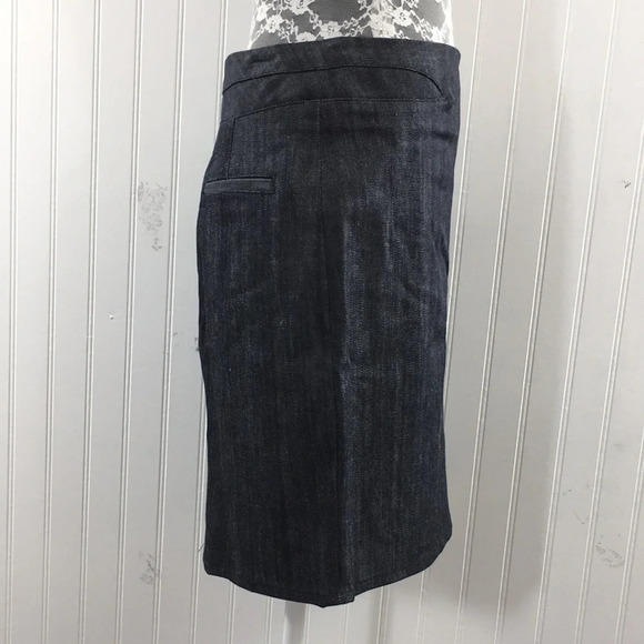 Helmut Lang Gray Pencil Mini Skirt Womens 6 Fabric Rinse Denim Cotton Blend - Picture 2 of 11